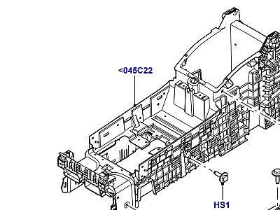 509AIW НАПОЛЬНАЯ КОНСОЛЬ ЗАДНИЙ ДЛЯ ДЕРЖАТЕЛЯ В СБОРЕ ВНУТРЕННИЕ ЭЛЕМЕНТЫ  Range Rover (L405)