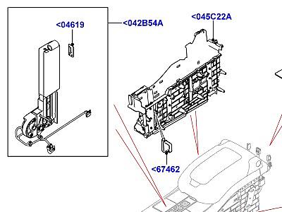 509AIZ НАПОЛЬНАЯ КОНСОЛЬ ЗАДНИЙ ВНУТРЕННИЕ ЭЛЕМЕНТЫ  Range Rover (L405)