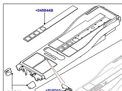 509AJA НАПОЛЬНАЯ КОНСОЛЬ ЗАДНИЙ НАРУЖНЫЕ ЭЛЕМЕНТЫ  Range Rover (L405)