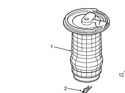 B02015 AIR SPRINGS & DAMPERS-REAR  Range Rover (P38)