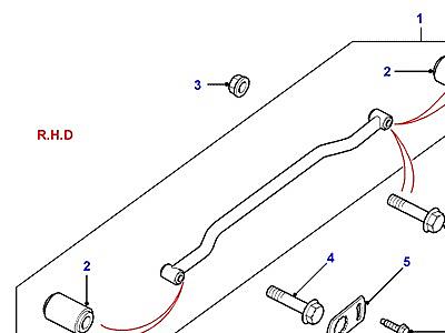B04010 PANHARD ROD  Range Rover (P38)