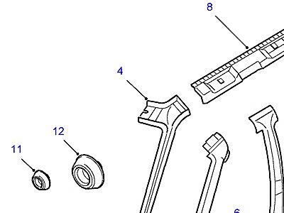C01100 INNER BODYSIDE PANELS FRONT END  Range Rover (P38)