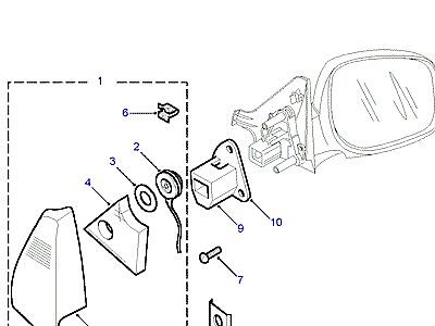 C01125 MIRROR FIXINGS & CHEATERS  Range Rover (P38)