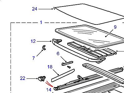 C01215 СТЕКЛО ДВЕРИ/МОЛДИНГИ/ЗЕРКАЛО ДВЕРИ  Range Rover (P38)