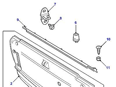 C01220 TAILGATE В СБОРЕ -LOWER  Range Rover (P38)