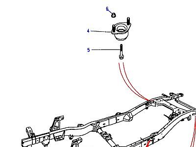 C02010 КРЕПЛЕНИЯ КУЗОВА - CHASSIS FRAME  Range Rover (P38)