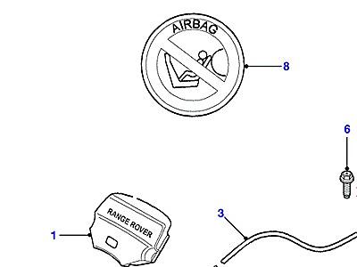 D01010 МОДУЛЬ ПОДУШКИ БЕЗОП. И ДАТЧИКИ  Range Rover (P38)