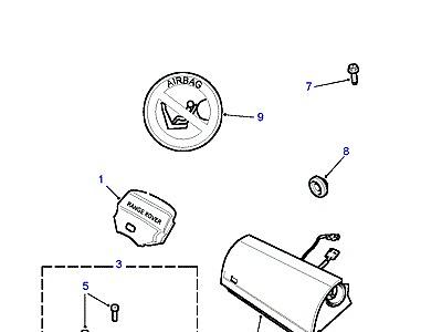 D01015 AIR BAG-SINGLE POINT SENSING  Range Rover (P38)