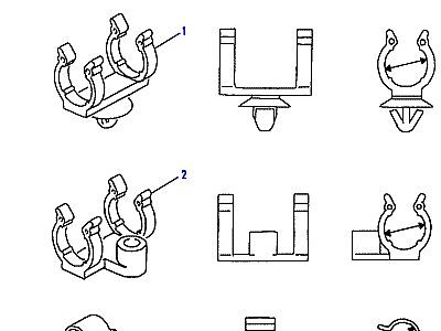 D04015 CLIPS-CRADLE & SWIVEL  Range Rover (P38)
