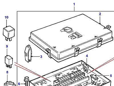 D06010 FUSE BOX & RELAYS  Range Rover (P38)