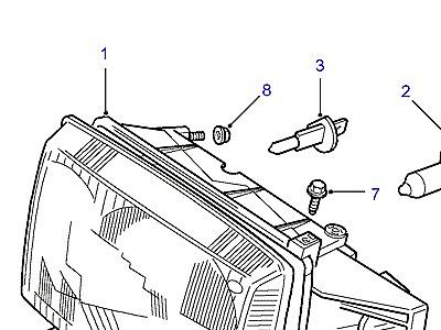 D09025 HEADLAMPS-FROM (V) XA422230  Range Rover (P38)