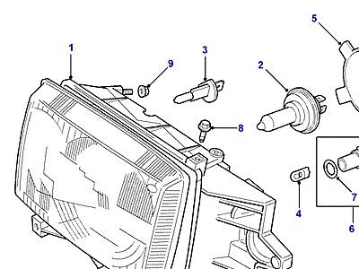 D09030 ФАРЫ  Range Rover (P38)