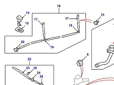 D12015 WINDSCREEN & HEADLAMP WASH  Range Rover (P38)