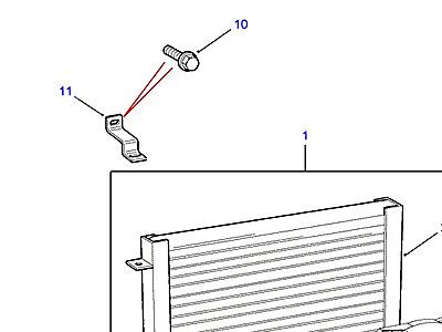 F01005 CONDENSER & PRINCIPAL COMPONENTS  Range Rover (P38)