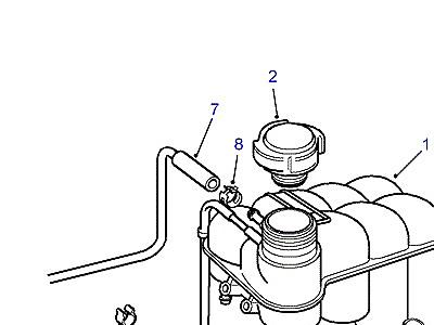 F02015 РАСШИРИТЕЛЬНЫЙ БАЧЕК И ШЛАНГИ  Range Rover (P38)