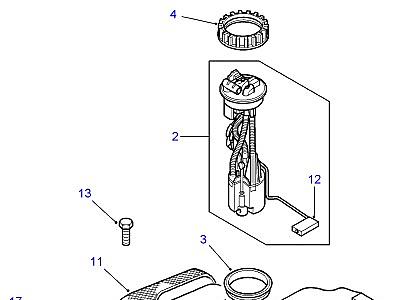 I02070 ТОПЛИВНЫЙ БАК И СОПУТСТВУЮЩИЕ ЭЛЕМЕНТЫ  Range Rover (P38)