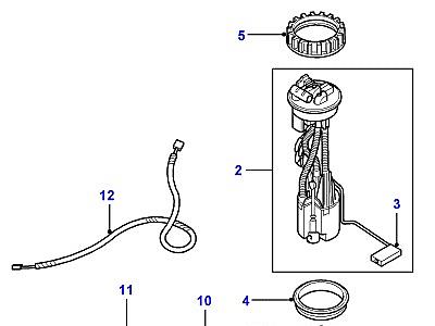 I02075 ТОПЛИВНЫЙ БАК И СОПУТСТВУЮЩИЕ ЭЛЕМЕНТЫ  Range Rover (P38)