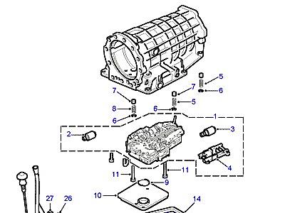 J02050 SUMP, VALVE BLOCK AND SOLENOIDS  Range Rover (P38)