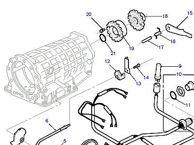 J02055 SWITCH, HARNESS AND SHIFT MECHANISM  Range Rover (P38)