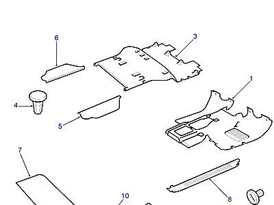K01010 CARPETS & FINISHERS-FROM (V) XA410482  Range Rover (P38)