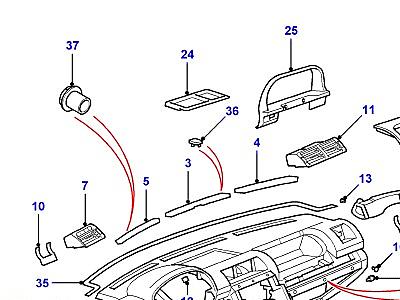 K01040 ПАНЕЛЬ ПРИБОРОВ В СБОРЕ  Range Rover (P38)