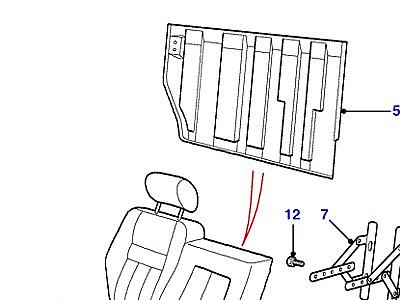 N02130 REAR-CARPET BACKS & HINGES  Range Rover (P38)