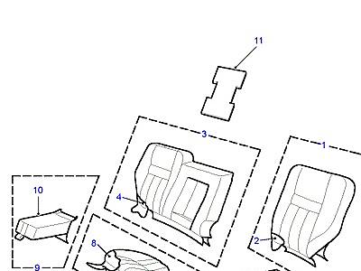 N02140 REAR-FROM (V) YA430702-CLOTH  Range Rover (P38)