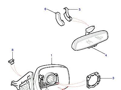 O01015 DOOR MIRRORS BODY COLOURED  Range Rover (P38)