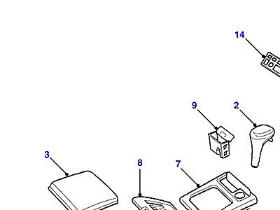 O01175 CENTRE CONSOLE AND COMPONENTS  Range Rover (P38)