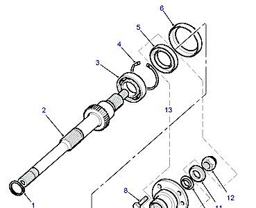 R01035 REAR FLANGE & OUTPUT SHAFT  Range Rover (P38)