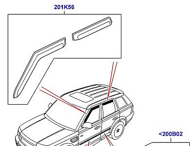 102ABJ КОМПЛЕКТЫ ОТДЕЛКИ КУЗОВА - БОКОВЫЕ АКСЕССУАРЫ  Range Rover Sport (L320)