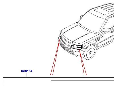 102ABO КОМПЛЕКТЫ ОТДЕЛКИ КУЗОВА - ПЕРЕДНИЕ АКСЕССУАРЫ  Range Rover Sport (L320)