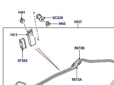 205ACS СИСТЕМА АКТИВНОЙ СТАБИЛИЗАЦИИ ЗАДНИЙ ТРУБОПРОВОДЫ ARC  Range Rover Sport (L320)