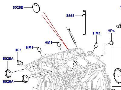 300AAF3 БЛОК ЦИЛИНДРОВ И ЗАГЛУШКИ 2.7 ДИЗЕЛЬ V6  Range Rover Sport (L320)