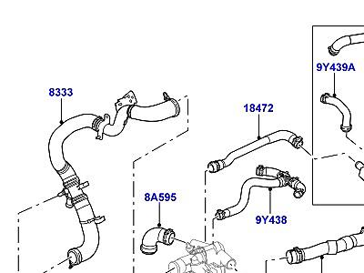 302ABJA ТРУБОПРОВОДЫ И ШЛАНГИ СИСТЕМЫ ОХЛАЖДЕНИЯ, 3.6 V8 32V DOHC EFI ДИЗЕЛЬ  Range Rover Sport (L320)