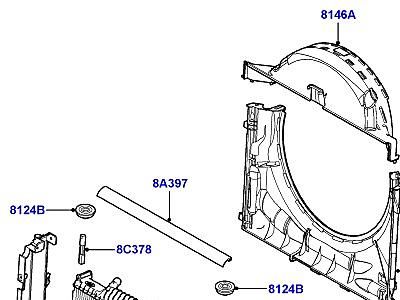 302ABY9 РАДИАТОР, РАСШРИТЕЛЬНЫЙ БАЧОК ОХЛАЖДАЮЩЕЙ ЖИДКОСТИ 3.6 V8 32V DOHC EFI ДИЗЕЛЬ  Range Rover Sport (L320)