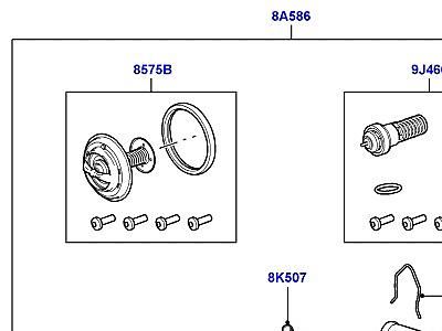 302ACA9 ТЕРМОСТАТ И КОРПУС ТЕРМОСТАТА 3.6 V8 32V DOHC EFI ДИЗЕЛЬ  Range Rover Sport (L320)