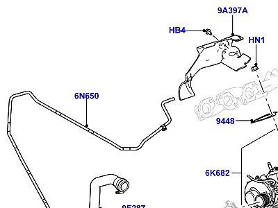 303ACZ6 ТУРБОКОМПРЕССОР 3.0 ДИЗЕЛЬ 24V DOHC TC ПРАВАЯ СТОРОНА - ВСПОМОГАТЕЛЬНЫЙ  Range Rover Sport (L320)