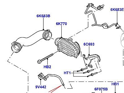 311AFO6 ПРОМ.ТЕПЛООБМ/ВОЗДУХОВОДЫ И ШЛАНГИ 3.0 ДИЗЕЛЬ 24V DOHC TC  Range Rover Sport (L320)