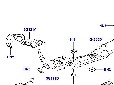 322AJG9 ТЕПЛОЗАЩИТНЫЕ ЭКРАНЫ СИСТЕМА ВЫПУСКА ОТРАБОТАВШИХ ГАЗОВ 3.6 V8 32V DOHC EFI ДИЗЕЛЬ  Range Rover Sport (L320)