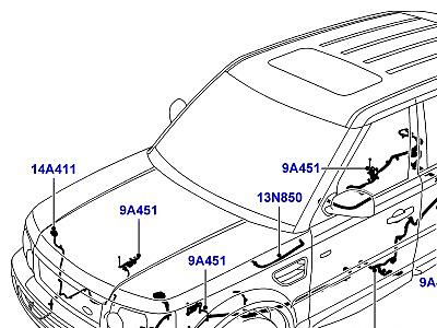 418AFX ЭЛЕКТРОПРОВОДКА - ШАССИ  Range Rover Sport (L320)