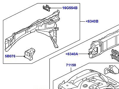 501AAU ПЕРЕДНBT ПАНЕЛИ, ФАРТУКИ И ЛОНЖЕРОНЫ  Range Rover Sport (L320)