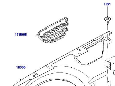 501AAY ПЕРЕГОРОДКА И ПЕРЕДНИЕ КРЫЛЬЯ  Range Rover Sport (L320)