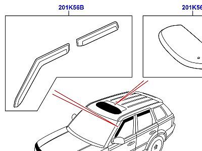 501ABG ВЕНТИЛЯЦИОННЫЕ ДЕФЛЕКТОРЫ АКСЕССУАРЫ  Range Rover Sport (L320)