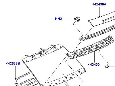 502ABU ДВЕРЬ БАГАЖНОГО ОТДЕЛЕНИЯ ОТДЕЛКА И УПЛОТНЕНИЯ  Range Rover Sport (L320)