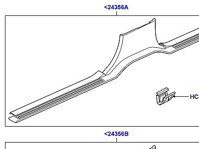 503ADC БОКОВАЯ ОТДЕЛКА ПОРОГ  Range Rover Sport (L320)