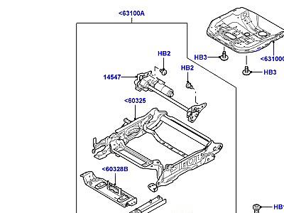 507AGA ОСНОВАНИЕ ПЕРЕДНЕГО СИДЕНЬЯ  Range Rover Sport (L320)