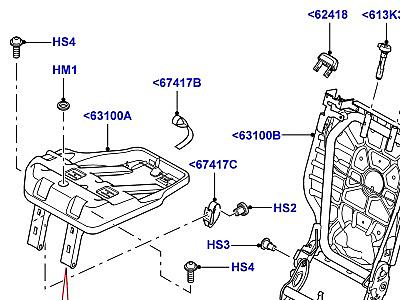 507AHI РАМА ЗАДНЕГО СИДЕНЬЯ  Range Rover Sport (L320)
