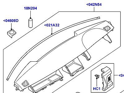509AIJ ПАНЕЛЬ ПРИБОРОВ ВЕРХНИЙ  Range Rover Sport (L320)