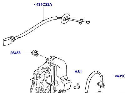510AJP ОРГАНЫ УПРАВЛЕНИЯ ЗАМКАМИ ЗАДНИХ ДВЕРЕЙ  Range Rover Sport (L320)